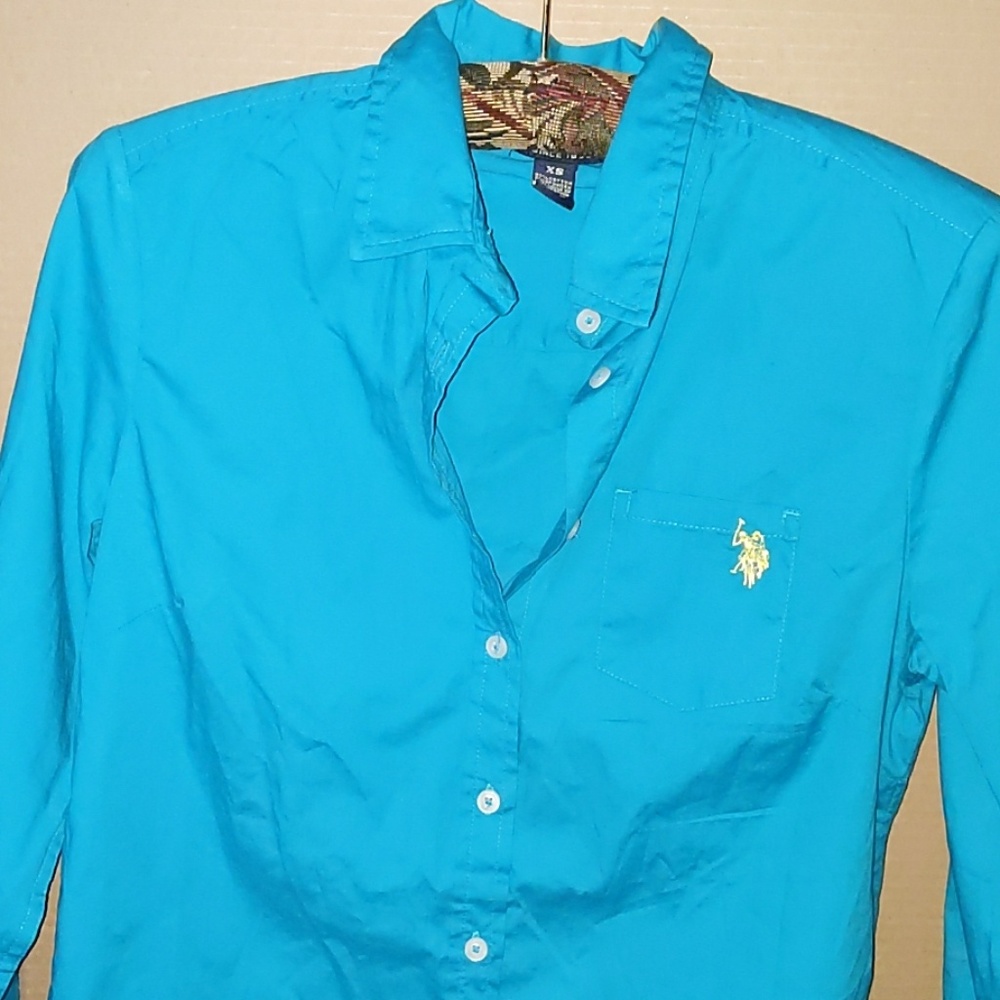 Teal XS buttondown polo